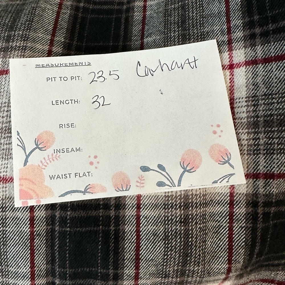 Carhartt heritage plaid relaxed fit men gorpcore outdoor cotton flannel. LARGE - Picture 10 of 11